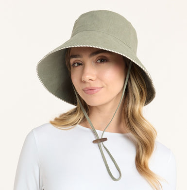 Palm Beach Sun Hat with detachable chin strap for versatility