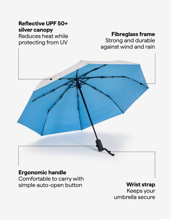 Silver / Sky Blue,106cm Arc