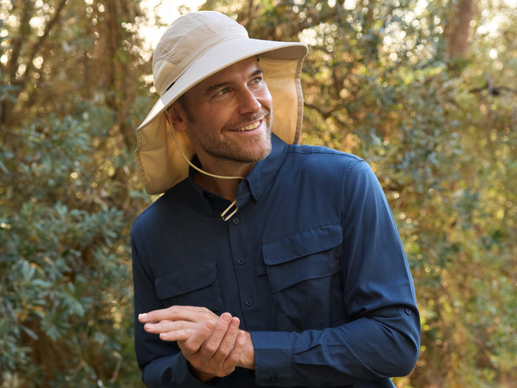 Men’s UPF 50+ Flap Neck Sun Hats